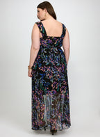 Floral Mesh Overlay Dress