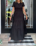 CLEARANCE🔥100% Organic Cotton Poplin Tiered Maxi Dress