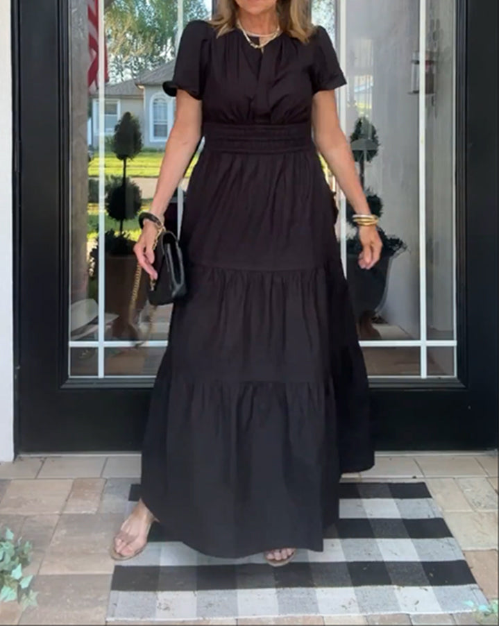 CLEARANCE🔥100% Organic Cotton Poplin Tiered Maxi Dress