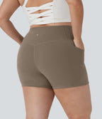 Plus Size UltraSculptTM SoCinched High Waisted Tummy Control Training Biker Shorts 3'' with Pockets