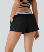 Water Repellent Mid Rise Foldover Twill Mini Tennis Skort with Pockets