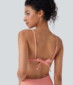 Tie Back Gingham Bikini Top Swimsuit