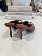 Brown Open Toe Heels