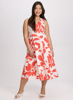 Floral Linen-Blend Dress