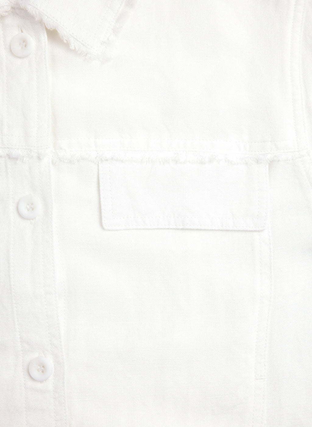 Frayed Linen-Blend Jacket