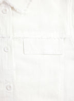 Frayed Linen-Blend Jacket