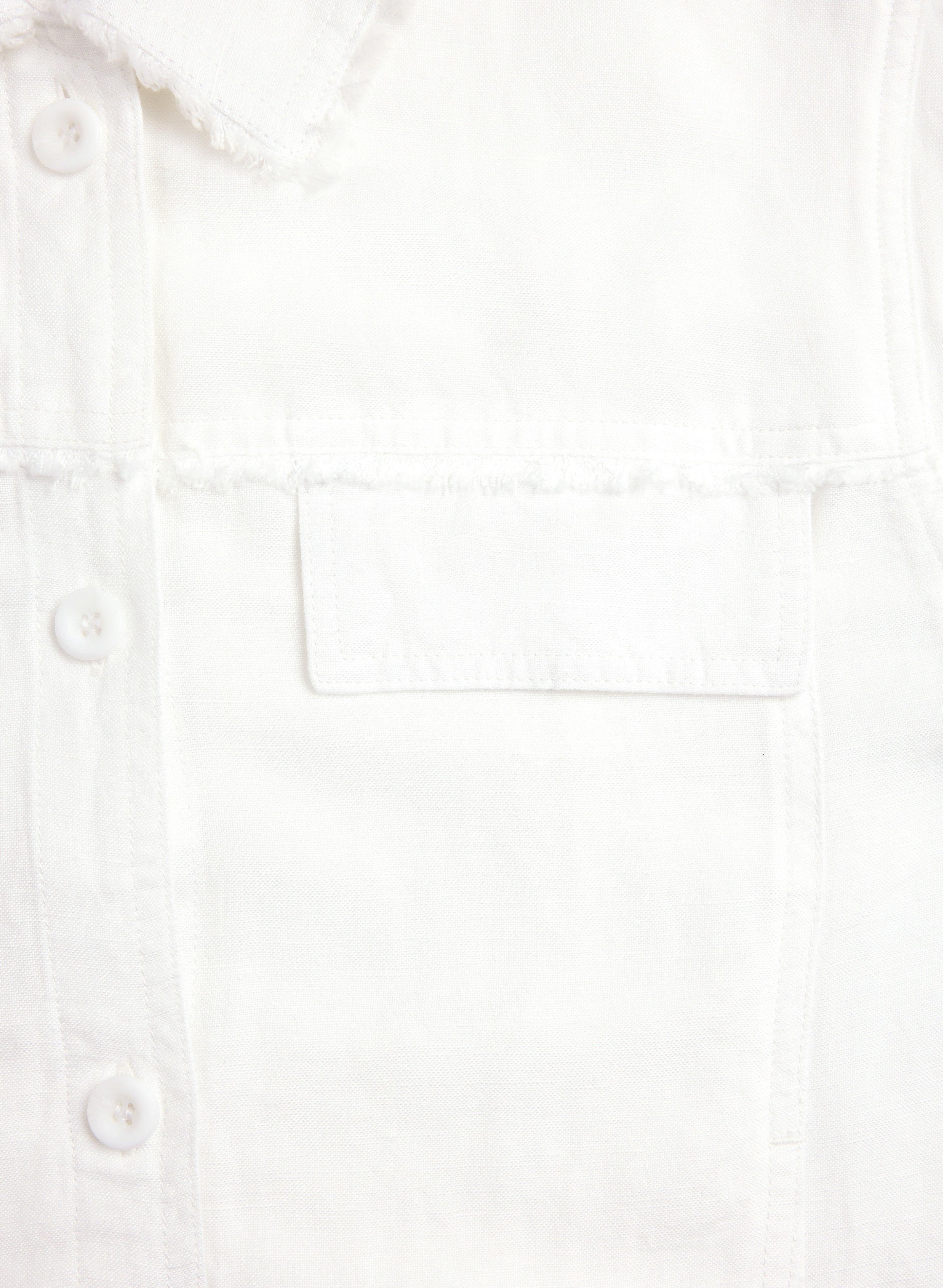 Frayed Linen-Blend Jacket