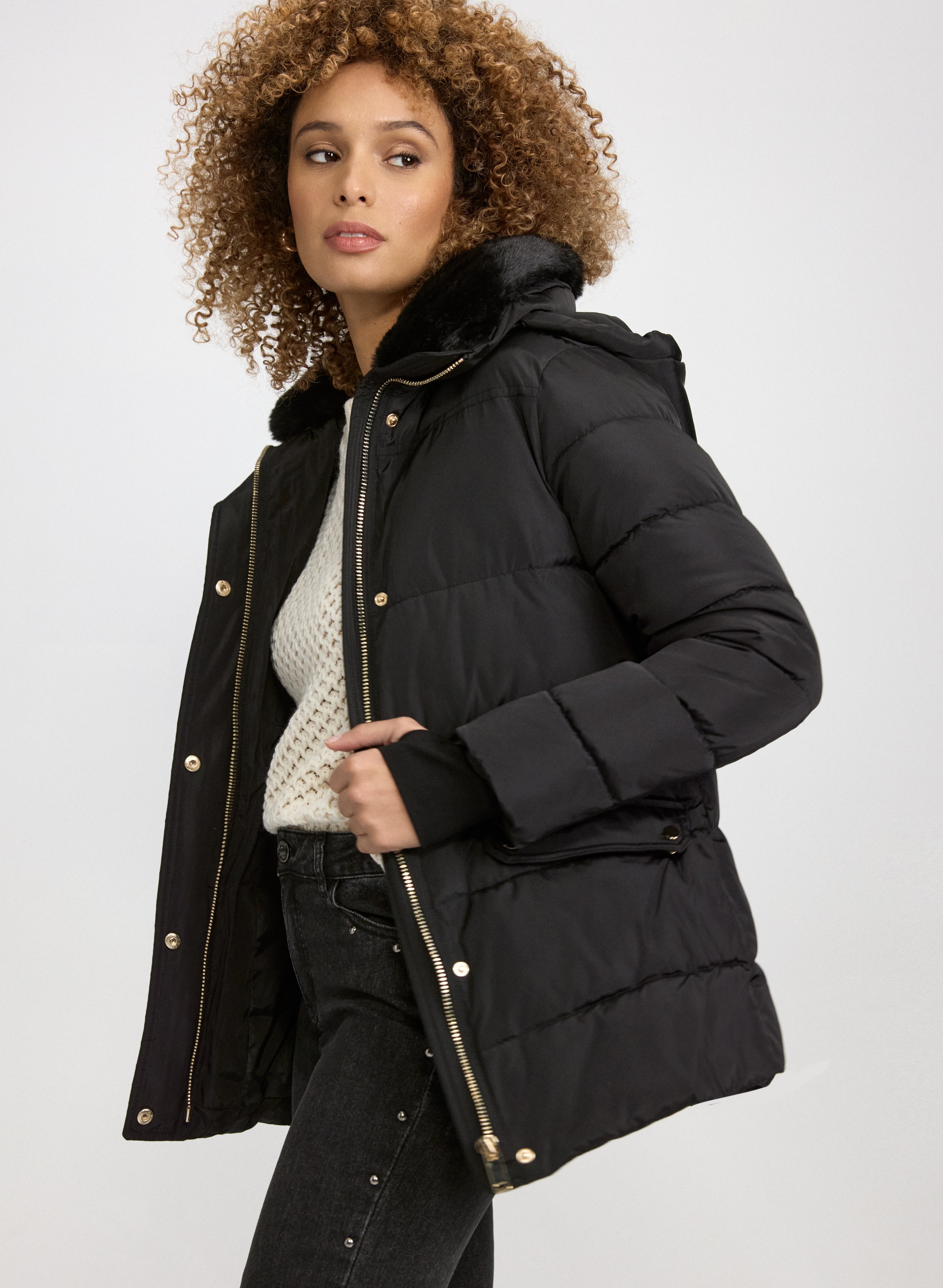Quilted Zip Coat