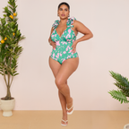 Indigo Chic Ruffled One Piece Swimwear