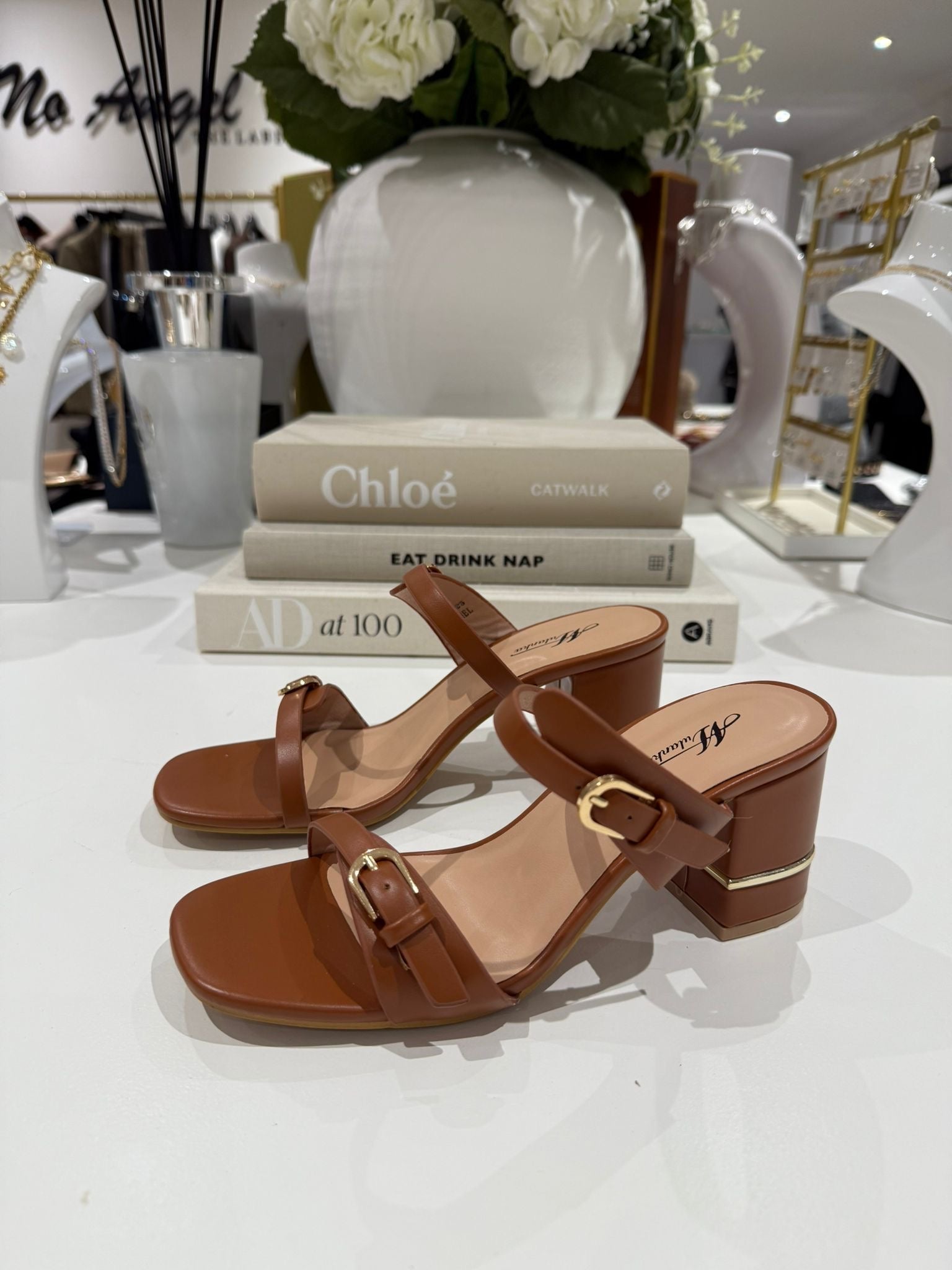 Double Buckle Strap Block Heel (4 Colours)