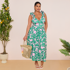 Indigo Chic Ruffled One Piece Swimsuit&Skirt&Pants