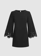 Embroidered Sleeve Dress