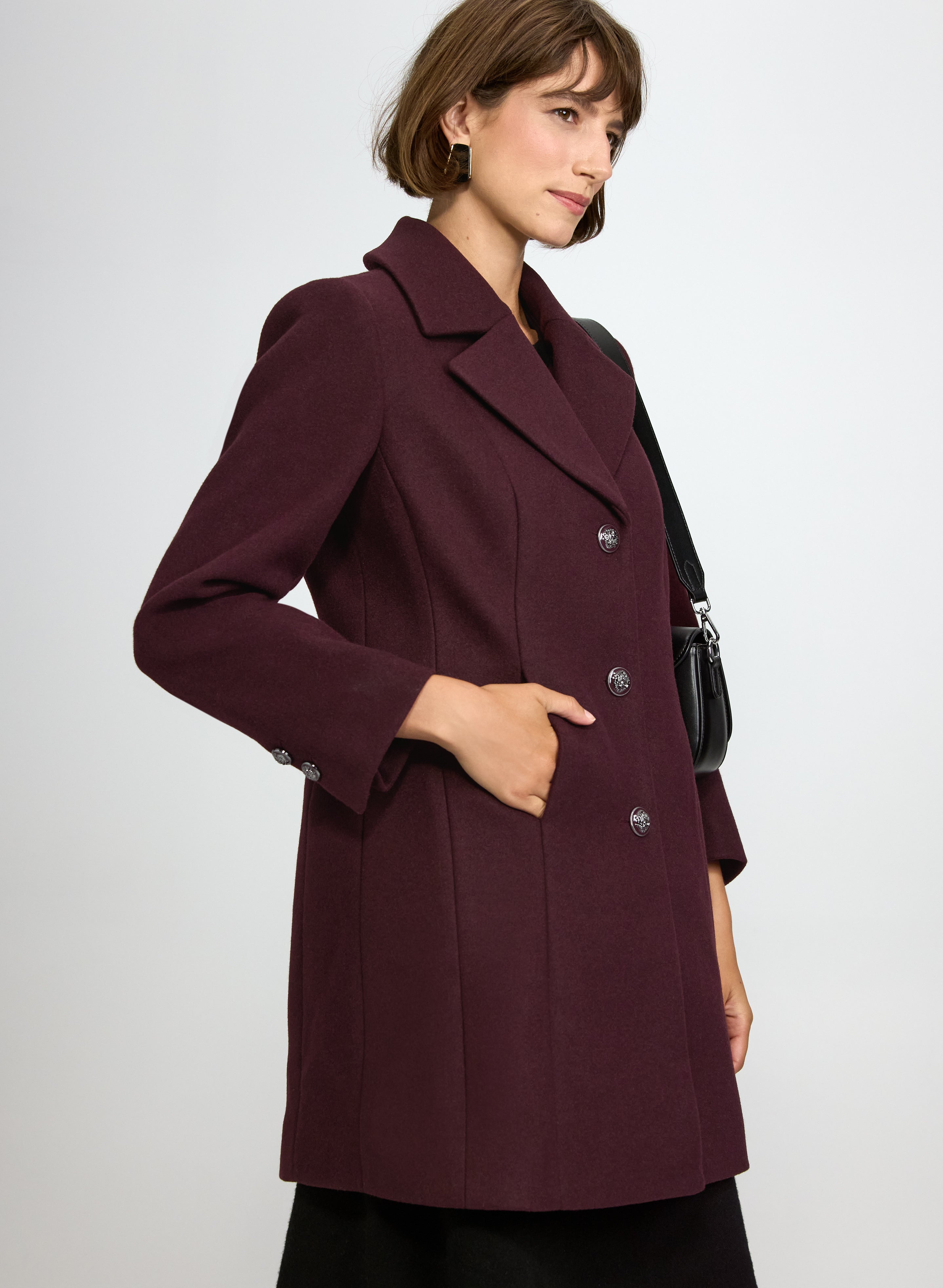 Faux-Fur Collar Coat