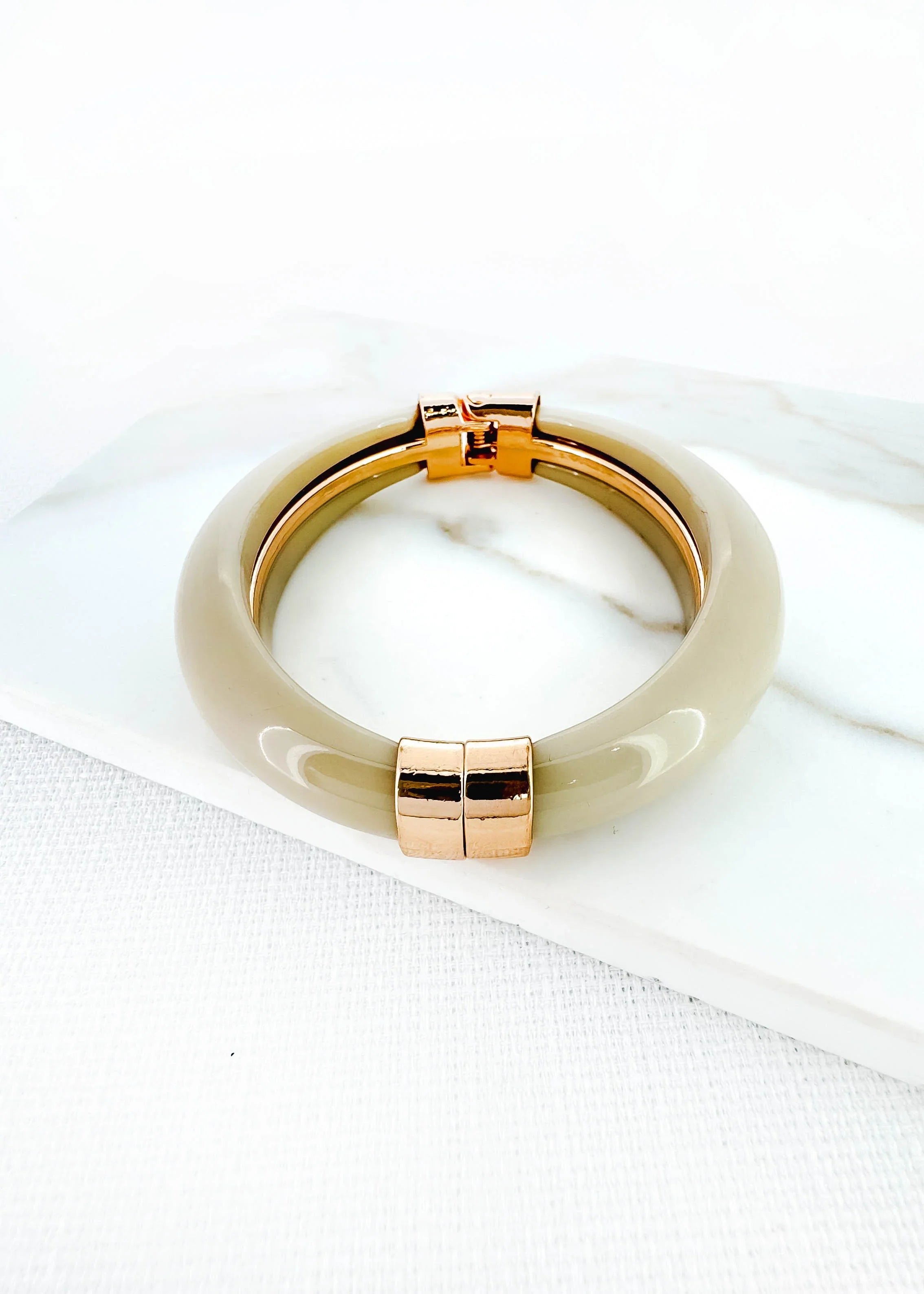 Gold Resin Hinged Bangle (2 Colours)