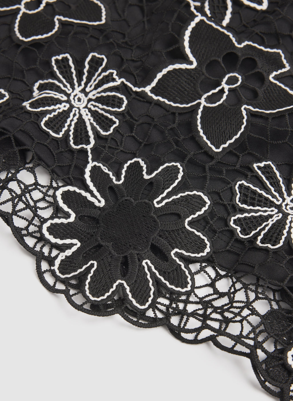 Floral Embroidered Crochet Dress
