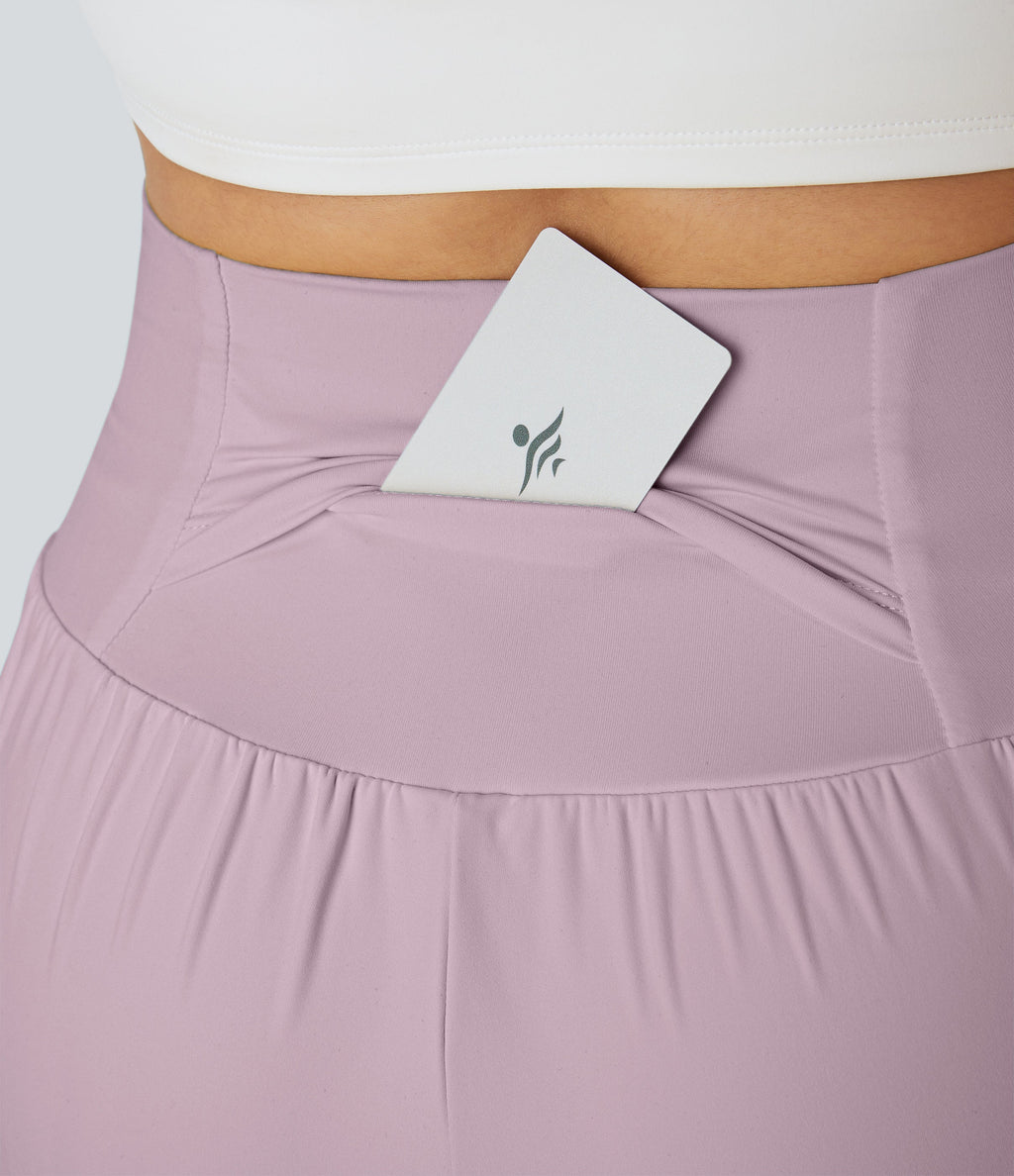 2026🔥UK Super High Waisted Back Pocket & Side Hidden Pocket 2-in-1 Yoga Shorts