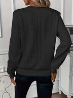 ⏰Black Friday Deals 70% OFF:Texture Half Zip Long Sleeve Sweatshirt