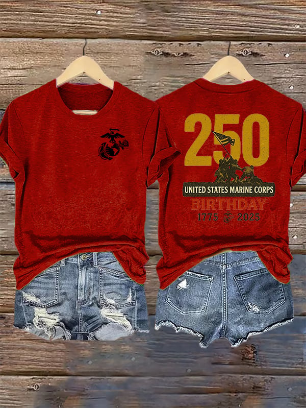 Women's  UNITED STATES MARINE CORPS BIRTHDAY Print T-Shirt