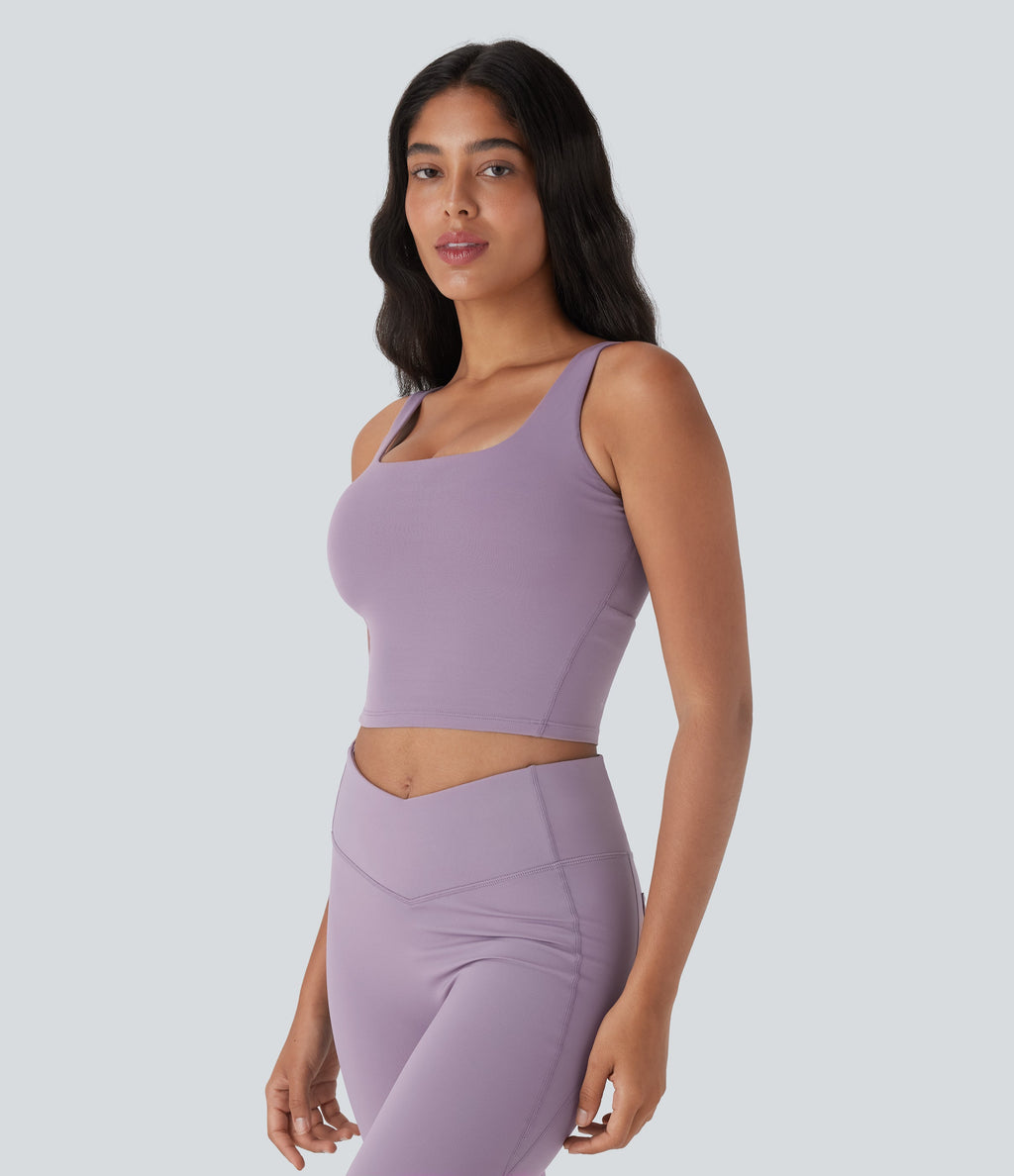 UltraSculptTM Cool Quick Dry Built-in Bra Yoga Tank Top-UPF 50+