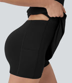 SoftlyZeroTM Plush Push-Up Molded Cups 2-in-1 Yoga Active Dress with Pockets-Easy Peezy