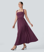 BreezefulTM Push Up Flowy Quick Dry Maxi Casual Dress with Pockets-D/DD/DDD/F Cups