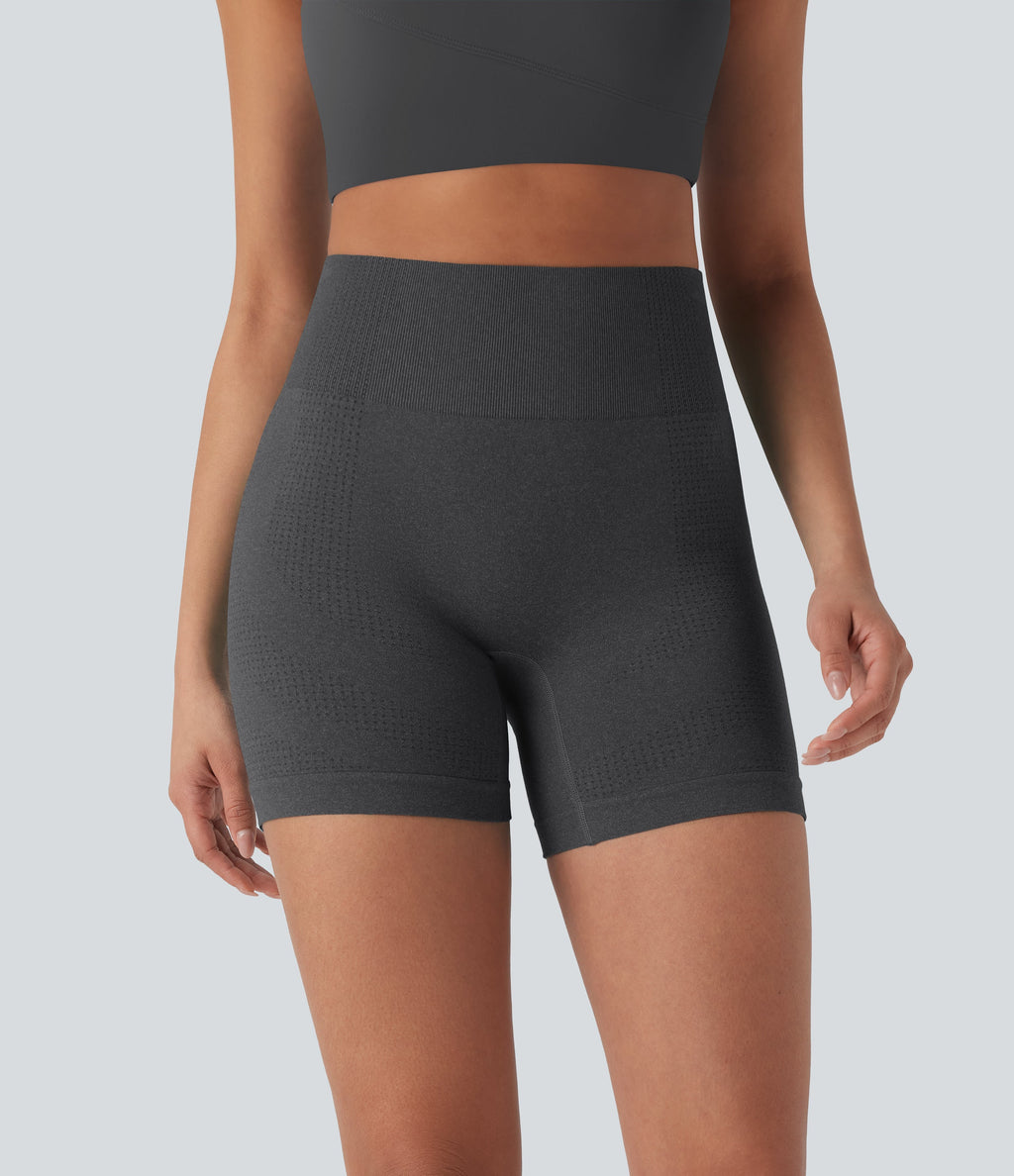Seamless Flow High Waisted Yoga Biker Shorts 5''