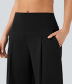 SoftlyZeroTM QuickDry SoCinched High Waisted Tummy Control Yoga Straight Leg Pants with Pockets