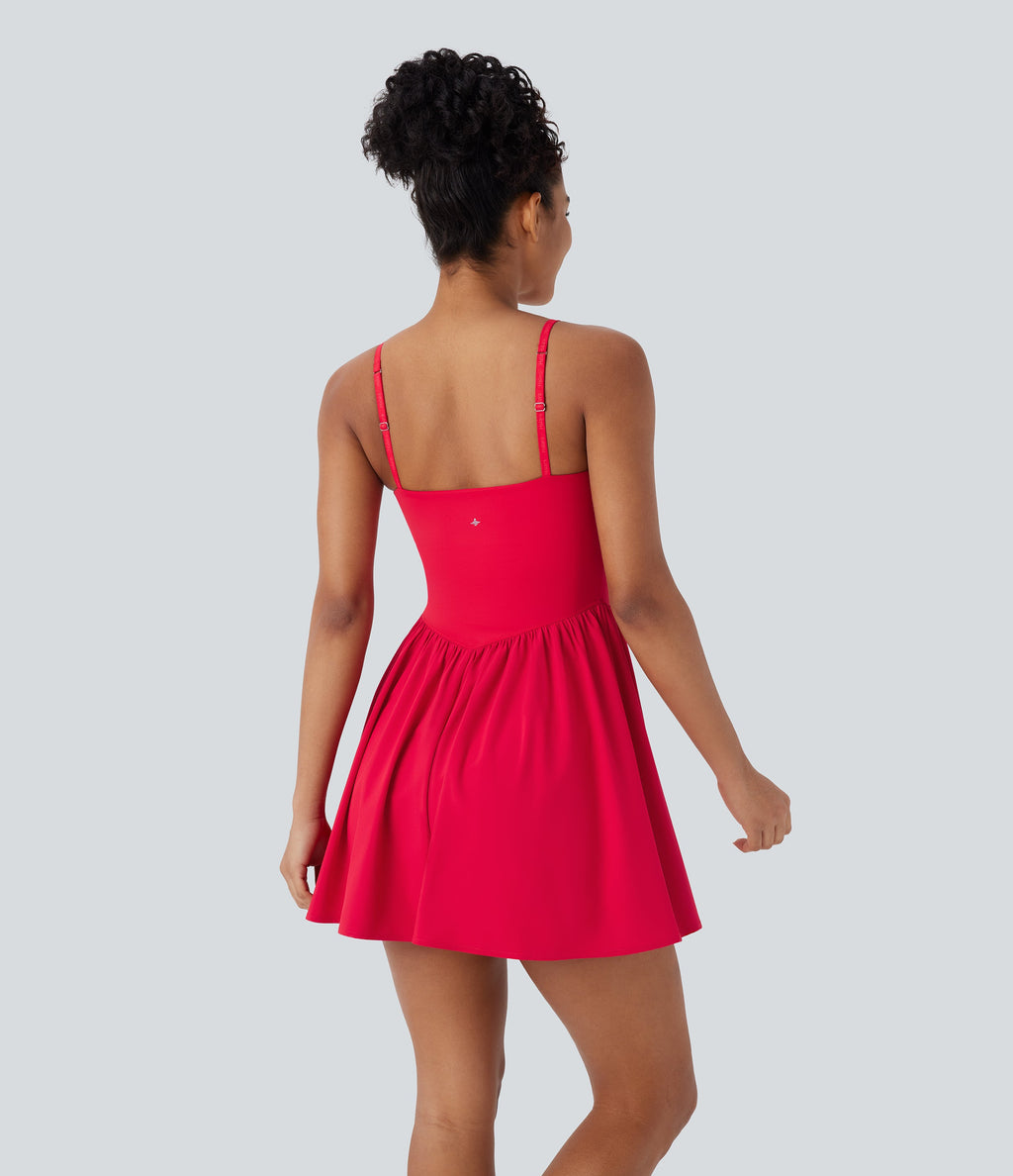 BreezefulTM 2-in-1 Quick Dry Mini Yoga Active Dress with Pockets-Easy Peezy Edition