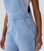 FlexTM Denim Casual Overalls with Pockets