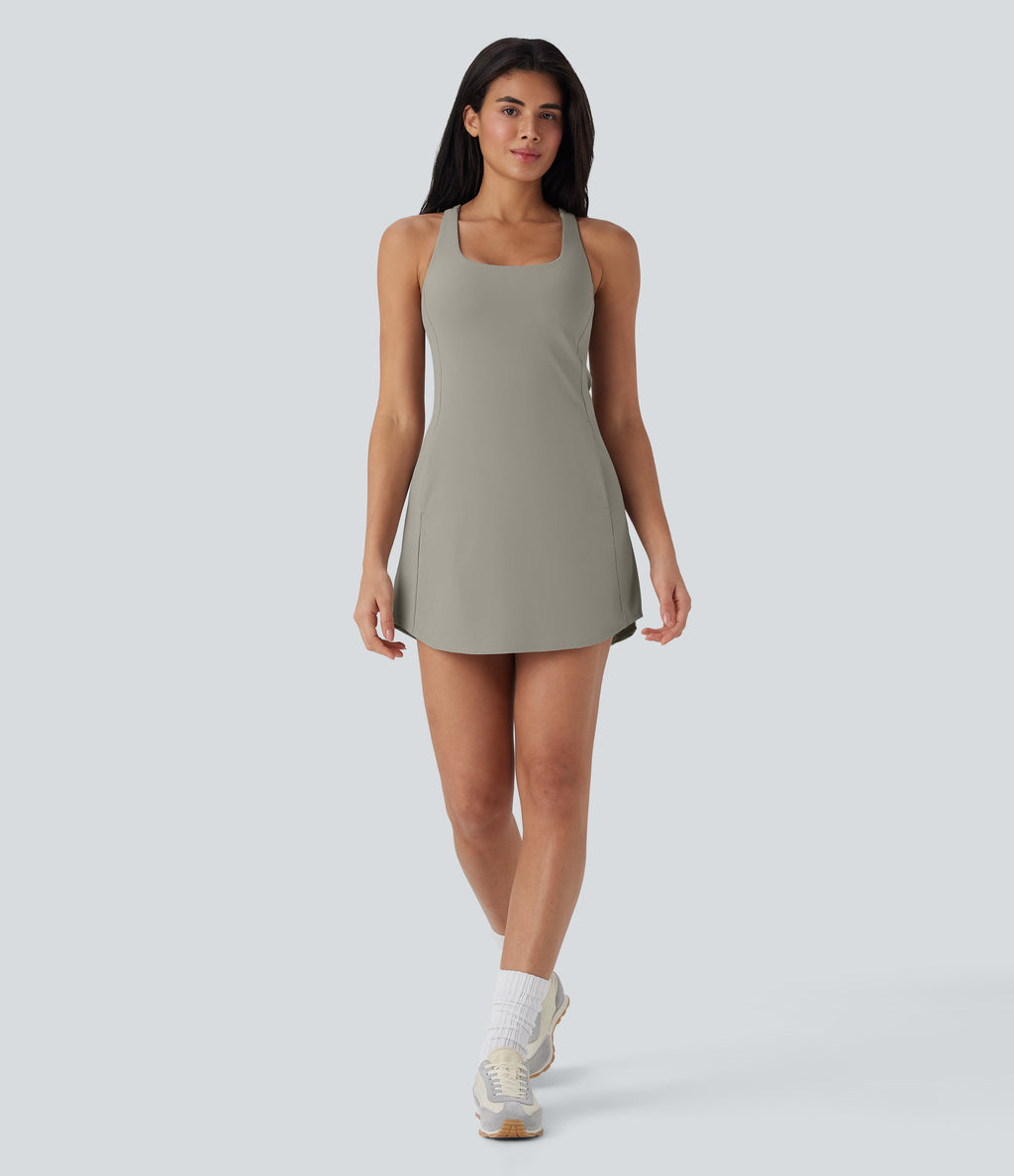 SoftlyZeroTM QuickDry 2-Piece Mini Tennis Active Dress with Pockets