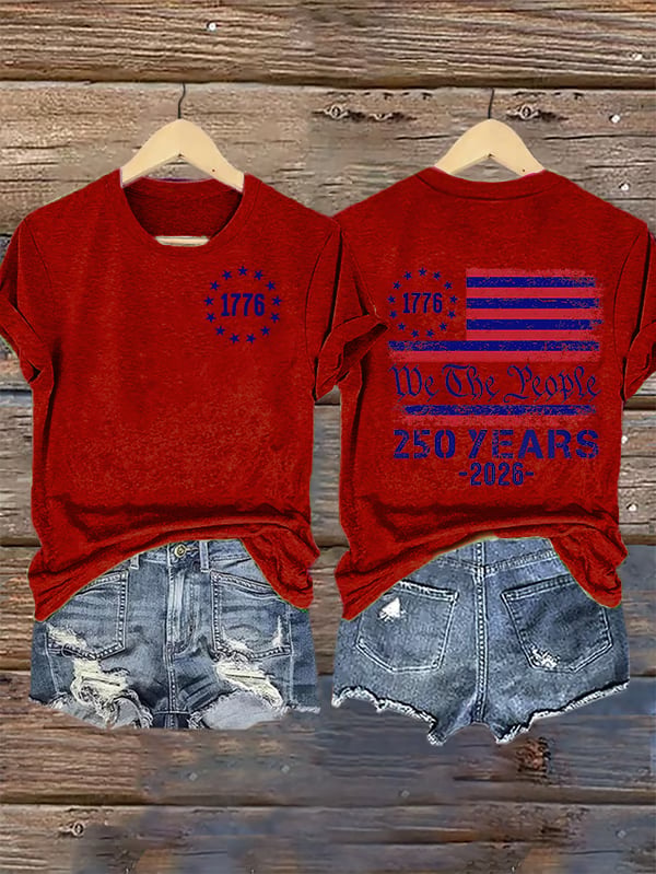 Women's  250 YEARS Print Casual T-Shirt