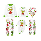 Holiday Family Christmas Pajamas Set With Playful Xmas Character Cartoon Design