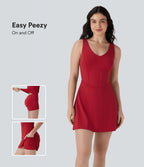 SoftlyZeroTM Airy Corset 2-in-1 Cool Touch Mini Tennis Active Tank Dress with Pockets-Easy Peezy Edition