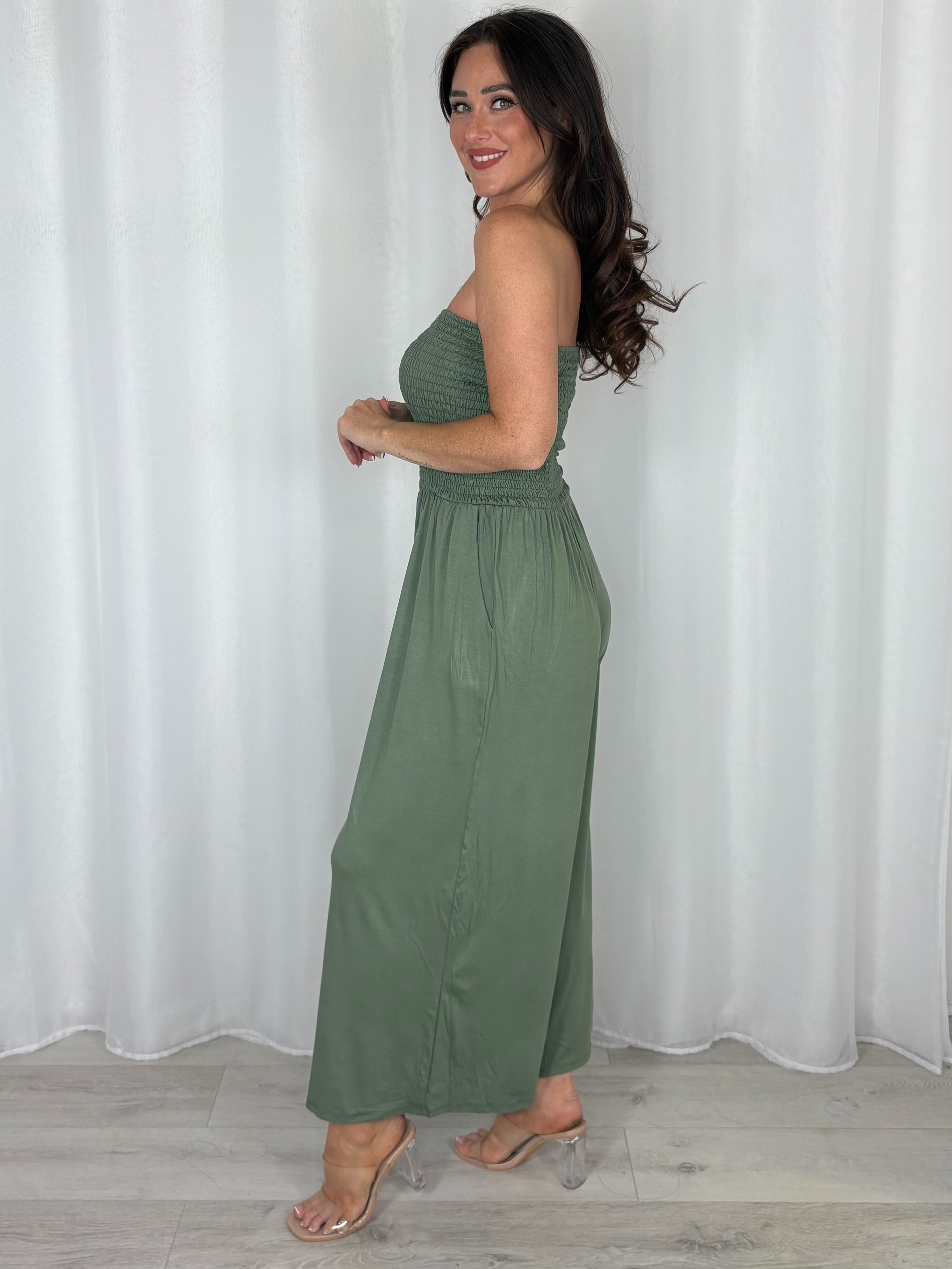 Smocked Bandeau Jumpsuit (6 Colours)