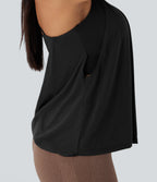 Double Straps Pleated Quick Dry Yoga Cami Top-D/DD/DDD/F Cups
