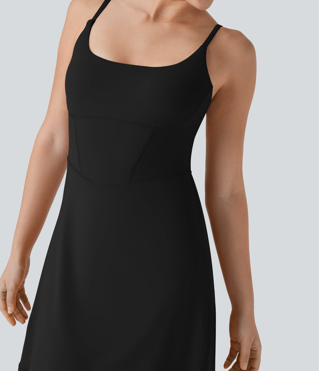 SoftlyZeroTM Plush Corset 2-in-1 Mini Casual Dress with Pocket-Longer Length