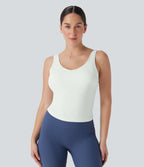 SoftlyZeroTM Plush Padded V Neck Running Tank Top-D/DD/DDD/F Cups