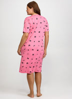Bow Print Jersey Nightgown