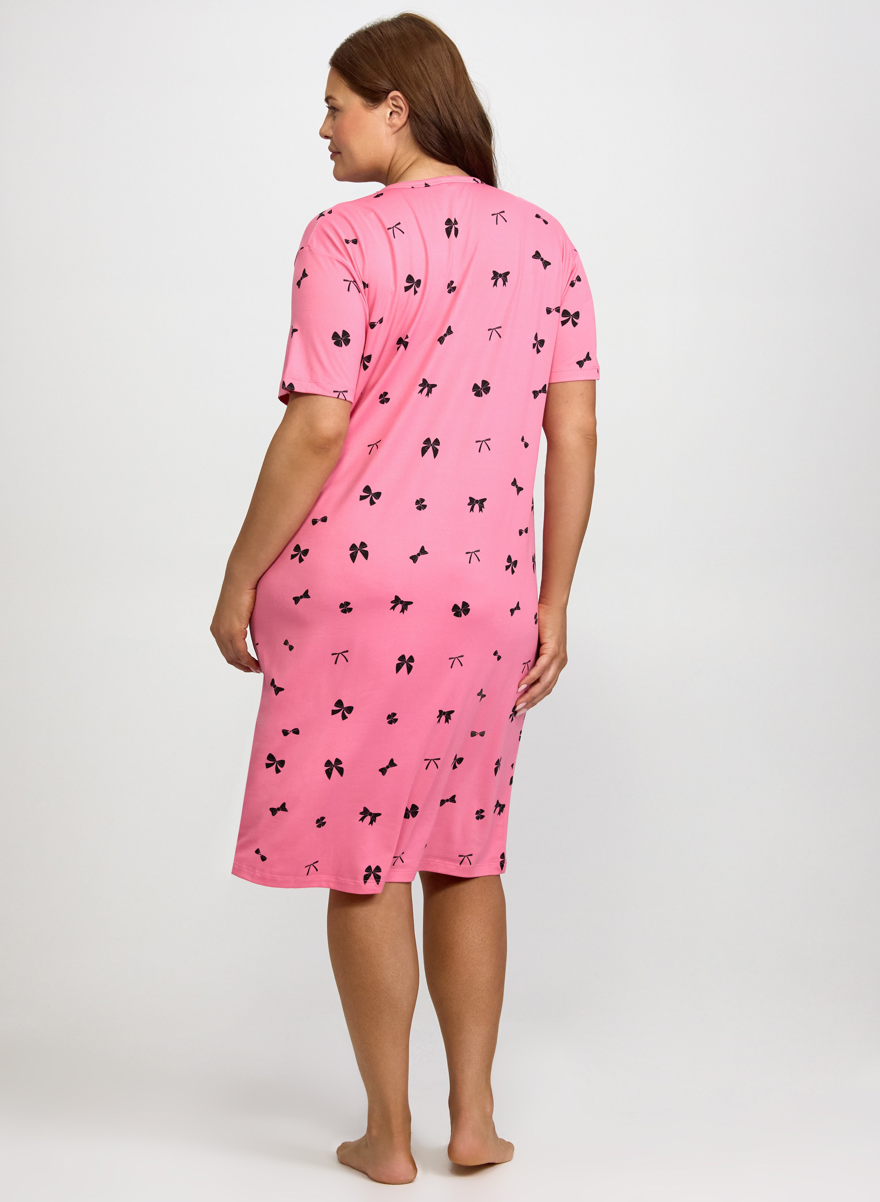 Bow Print Jersey Nightgown