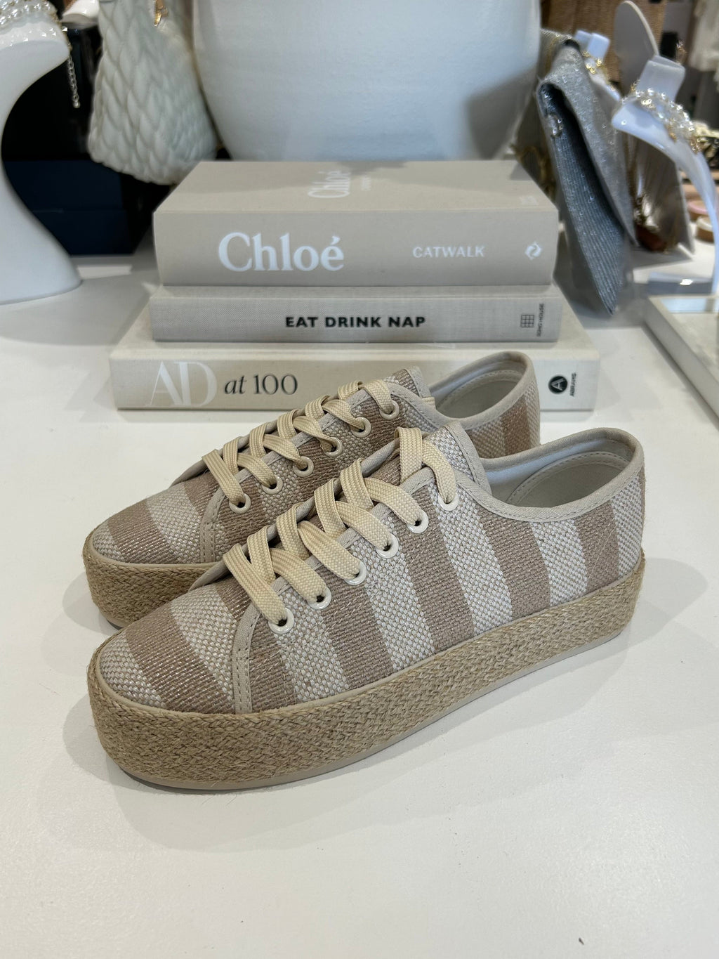 Stripe Espadrille Trainers