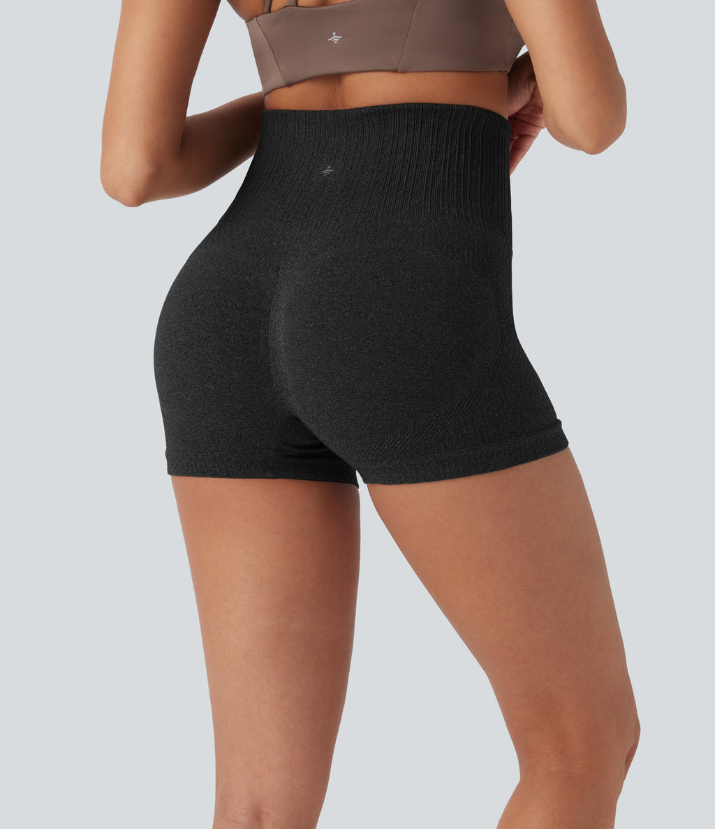 Seamless Flow Super High Waisted Yoga Biker Shorts 3''