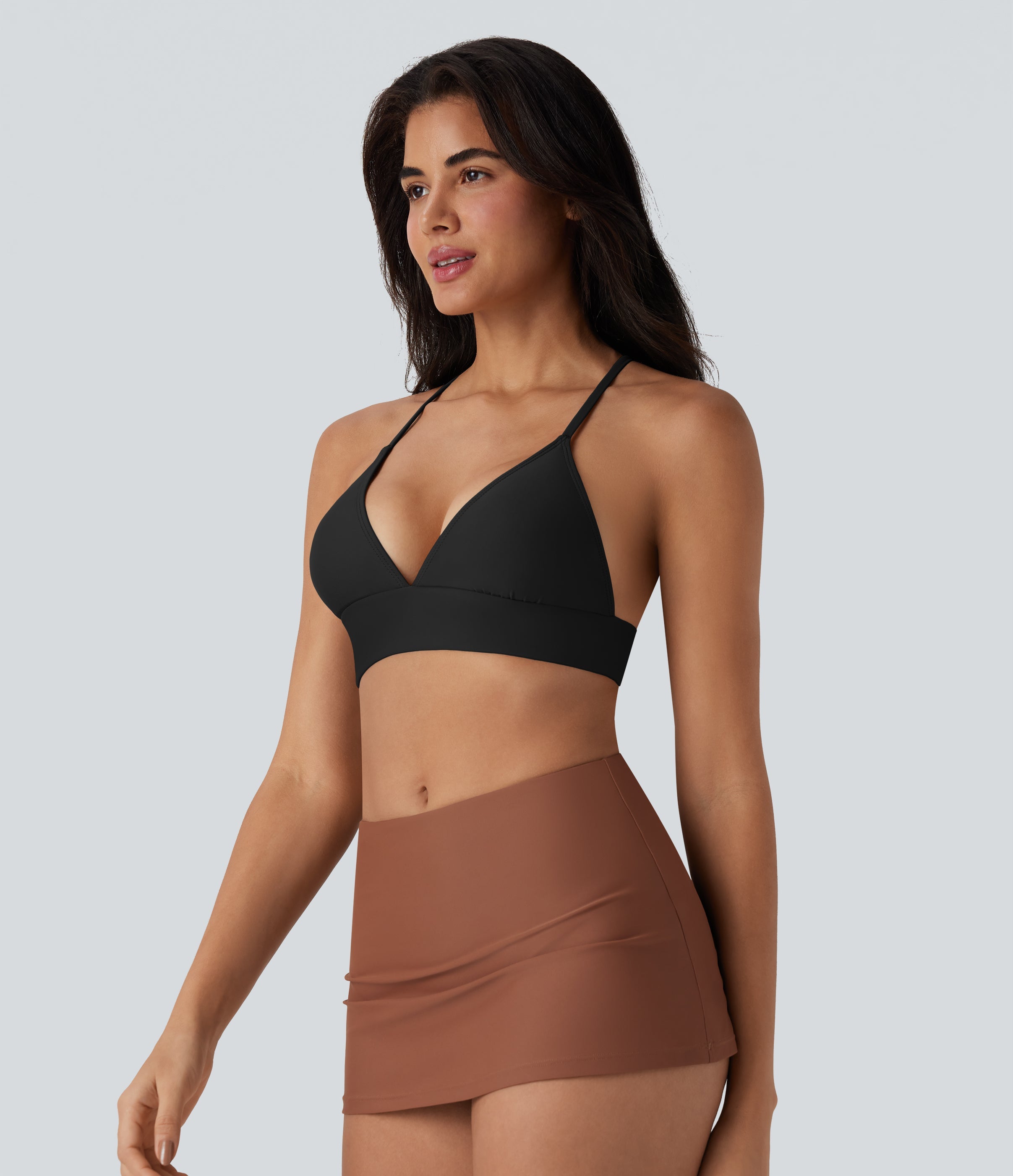 Lace Up Bikini Top Swimsuit