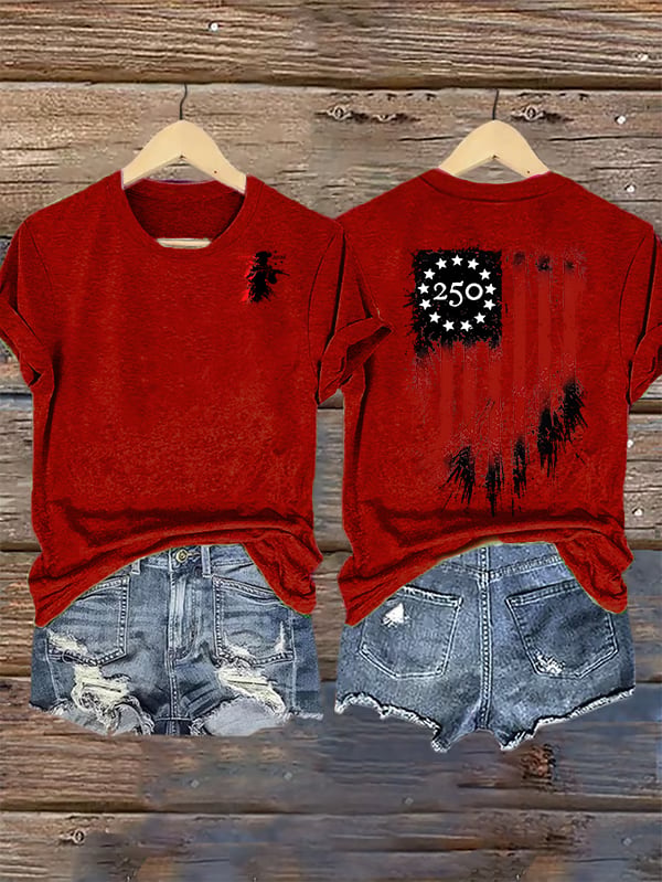 Women's  250 YEARS Round-neck Printed T-Shirt