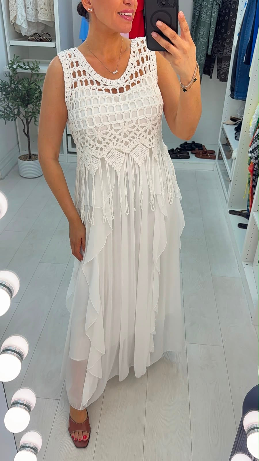 Winslet Crochet Detailed Loose Fit Maxi Dress