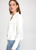 Frayed Linen-Blend Jacket