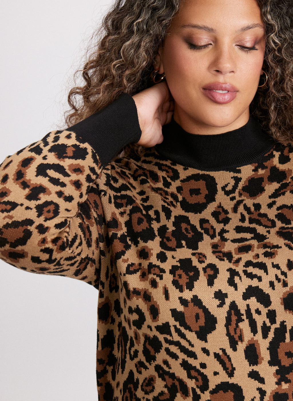 Animal Print Pull-Over Sweater