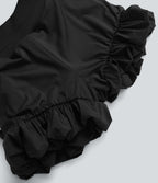 High Waisted Drawstring Casual Bubble Shorts with Pockets