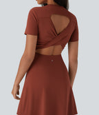 Cut Out Flare Mini Dance Active Dress-D/DD/DDD/F Cups