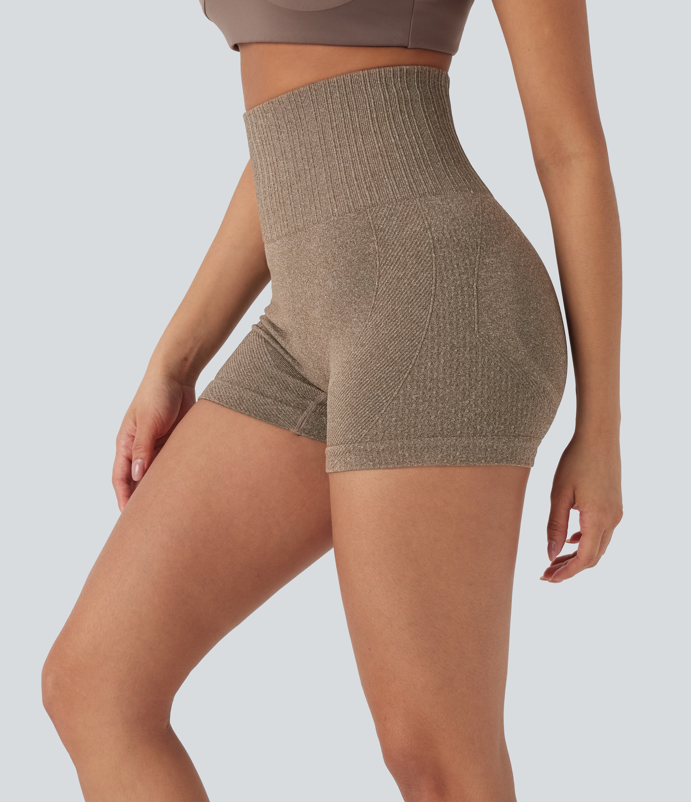 Seamless Flow Super High Waisted Yoga Biker Shorts 3''