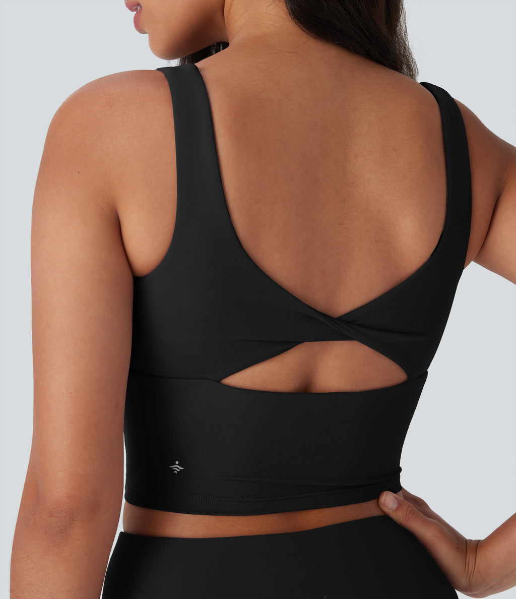 UltraSculptTM Cool Quick Dry Built-in Bra Yoga Tank Top-UPF 50+